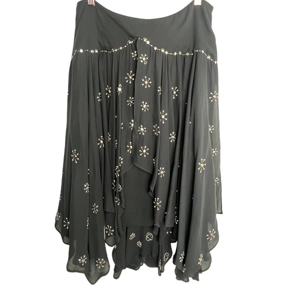 Temperley London 100% Silk Gypsy Sequin Skirt - Picture 4 of 10